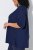 Ulla Popken Oversized 3/4 Sleeve V-Neck Sweater Navy - Hettegensere og collegegensere - Myke gensere, hettegensere og strikk