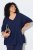 Ulla Popken Oversized 3/4 Sleeve V-Neck Sweater Navy - Hettegensere og collegegensere - Myke gensere, hettegensere og strikk