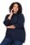 Ulla Popken Long Sleeves Mock Turtleneck Sweater Navy - Hettegensere og collegegensere - Myke gensere, hettegensere og strikk