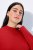 Ulla Popken Long Sleeves Mock Turtleneck Sweater Salsa Red - Hettegensere og collegegensere - Myke gensere, hettegensere og strikk