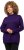 Ulla Popken Long Sleeves Mock Turtleneck Sweater Deep Violet - Hettegensere og collegegensere - Myke gensere, hettegensere og strikk