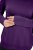 Ulla Popken Long Sleeves Mock Turtleneck Sweater Deep Violet - Hettegensere og collegegensere - Myke gensere, hettegensere og strikk