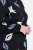 Ulla Popken Eco Cotton Leaf Pattern Long Sleeve Sweater Black - Hettegensere og collegegensere - Myke gensere, hettegensere og strikk