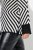 Ulla Popken Graphic Stripe Long Sleeve Turtleneck Sweater Black - Hettegensere og collegegensere - Myke gensere, hettegensere og strikk