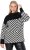 Ulla Popken Graphic Stripe Long Sleeve Turtleneck Sweater Black - Hettegensere og collegegensere - Myke gensere, hettegensere og strikk