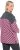 Ulla Popken Graphic Stripe Long Sleeve Turtleneck Sweater Flamingo - Hettegensere og collegegensere - Myke gensere, hettegensere og strikk