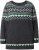 Ulla Popken Norwegian Style Pastel Tone Long Sleeve Sweater Dark Grey Melange - Hettegensere og collegegensere - Myke gensere, hettegensere og strikk