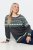 Ulla Popken Norwegian Style Pastel Tone Long Sleeve Sweater Dark Grey Melange - Hettegensere og collegegensere - Myke gensere, hettegensere og strikk