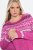 Ulla Popken Norwegian Style Pastel Tone Long Sleeve Sweater Summer Berry - Hettegensere og collegegensere - Myke gensere, hettegensere og strikk