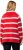 Ulla Popken Stripe Fine Knit Turtleneck Sweater Light Red - Hettegensere og collegegensere - 