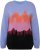 Ulla Popken Long Sleeve Knit Mountain Range Sweater Bright Purple - Hettegensere og collegegensere - Myke gensere, hettegensere og strikk