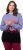 Ulla Popken Long Sleeve Knit Mountain Range Sweater Bright Purple - Hettegensere og collegegensere - Myke gensere, hettegensere og strikk