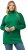 Ulla Popken Contrast Braid Turtleneck Sweater Emerald Green - Hettegensere og collegegensere - 