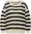 Ulla Popken Striped Long Sleeve Crocheted Sweater Vanilla - Hettegensere og collegegensere - Myke gensere, hettegensere og strikk
