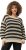 Ulla Popken Striped Long Sleeve Crocheted Sweater Vanilla - Hettegensere og collegegensere - Myke gensere, hettegensere og strikk