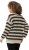 Ulla Popken Striped Long Sleeve Crocheted Sweater Vanilla - Hettegensere og collegegensere - Myke gensere, hettegensere og strikk