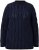 Ulla Popken Openwork Chenille Sweater Navy - Hettegensere og collegegensere - 
