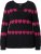 Ulla Popken Heart Print Long Sleeve V-Neck Sweater Black - Hettegensere og collegegensere - Myke gensere, hettegensere og strikk