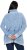 Ulla Popken Blanket Stitch Oversized Turtleneck Sweater Dove Blue - Hettegensere og collegegensere - 