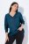 Ulla Popken Soft Fine Knit Pullover V-Neck Sweatshirt Teal - Hettegensere og collegegensere - Myke gensere, hettegensere og strikk