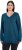 Ulla Popken Casual V-Neck Long Sleeve Sweater Cerulean - Hettegensere og collegegensere - Myke gensere, hettegensere og strikk