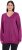 Ulla Popken Soft Fine Knit Pullover V-Neck Sweatshirt Dark Lilac - Hettegensere og collegegensere - Myke gensere, hettegensere og strikk