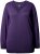 Ulla Popken Soft Fine Knit Pullover V-Neck Sweatshirt Deep Violet - Hettegensere og collegegensere - Myke gensere, hettegensere og strikk