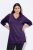 Ulla Popken Soft Fine Knit Pullover V-Neck Sweatshirt Deep Violet - Hettegensere og collegegensere - Myke gensere, hettegensere og strikk