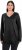 Ulla Popken Casual V-Neck Long Sleeve Sweater Black - Hettegensere og collegegensere - Myke gensere, hettegensere og strikk