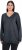 Ulla Popken Casual V-Neck Long Sleeve Sweater Navy Blue - Hettegensere og collegegensere - 