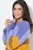 Ulla Popken Colorful Chunky Striped Sweater Lavender - Hettegensere og collegegensere - Myke gensere, hettegensere og strikk