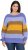 Ulla Popken Colorful Chunky Striped Sweater Lavender - Hettegensere og collegegensere - Myke gensere, hettegensere og strikk