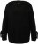 Ulla Popken Lace-Up Cuff Long Sleeve V-Neck Sweater Black - Hettegensere og collegegensere - Myke gensere, hettegensere og strikk