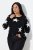 Ulla Popken Glitter Stars Soft Knit Sweater Black - Hettegensere og collegegensere - Myke gensere, hettegensere og strikk