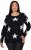 Ulla Popken Glitter Stars Soft Knit Sweater Black - Hettegensere og collegegensere - Myke gensere, hettegensere og strikk