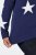Ulla Popken Glitter Stars Soft Knit Sweater Blue - Hettegensere og collegegensere - Myke gensere, hettegensere og strikk