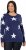 Ulla Popken Glitter Stars Soft Knit Sweater Blue - Hettegensere og collegegensere - Myke gensere, hettegensere og strikk