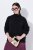 Ulla Popken Turtleneck Sweater with Ribbed Inserts Black - Hettegensere og collegegensere - Myke gensere, hettegensere og strikk