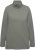 Ulla Popken Turtleneck Ribbed Trim Long Sleeve Sweater Grey - Hettegensere og collegegensere - Myke gensere, hettegensere og strikk