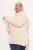 Ulla Popken Turtleneck Ribbed Trim Long Sleeve Sweater Nature Melange - Hettegensere og collegegensere - Myke gensere, hettegensere og strikk