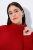 Ulla Popken Turtleneck Ribbed Trim Long Sleeve Sweater Salsa Red - Hettegensere og collegegensere - Myke gensere, hettegensere og strikk