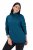 Ulla Popken Turtleneck Ribbed Trim Long Sleeve Sweater Cerulean - Hettegensere og collegegensere - Myke gensere, hettegensere og strikk
