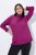 Ulla Popken Turtleneck Ribbed Trim Long Sleeve Sweater Berry - Hettegensere og collegegensere - Myke gensere, hettegensere og strikk