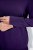 Ulla Popken Turtleneck Ribbed Trim Long Sleeve Sweater Deep Violet - Hettegensere og collegegensere - Myke gensere, hettegensere og strikk