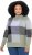 Ulla Popken Grand Check Long Sleeve Sweater Sage Green - Hettegensere og collegegensere - Myke gensere, hettegensere og strikk