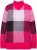 Ulla Popken Grand Check Long Sleeve Sweater Red Pink - Hettegensere og collegegensere - Myke gensere, hettegensere og strikk