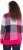 Ulla Popken Grand Check Long Sleeve Sweater Red Pink - Hettegensere og collegegensere - Myke gensere, hettegensere og strikk
