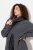 Ulla Popken Long Turtleneck Duster Sweater Graphite Grey - Hettegensere og collegegensere - Myke gensere, hettegensere og strikk