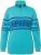 Ulla Popken Apres Ski Long Sleeve Troyer Collar Sweater Bright Turquoise - Hettegensere og collegegensere - 