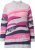 Ulla Popken Landscape Stripe Sweater Light Grey Melange - Hettegensere og collegegensere - Myke gensere, hettegensere og strikk